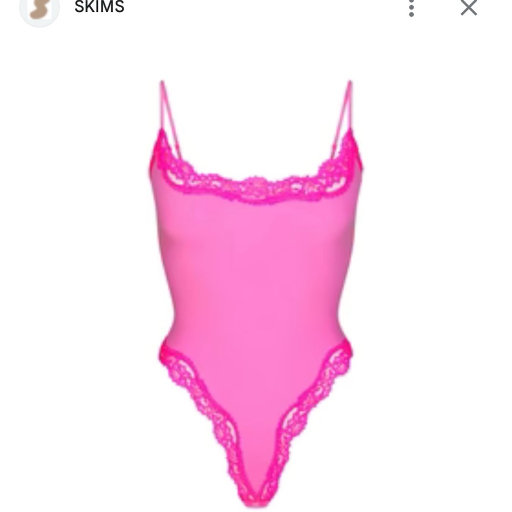 SKIMS FITS EVERYBODY LACE CAMI BODYSUIT NWT! Sz l